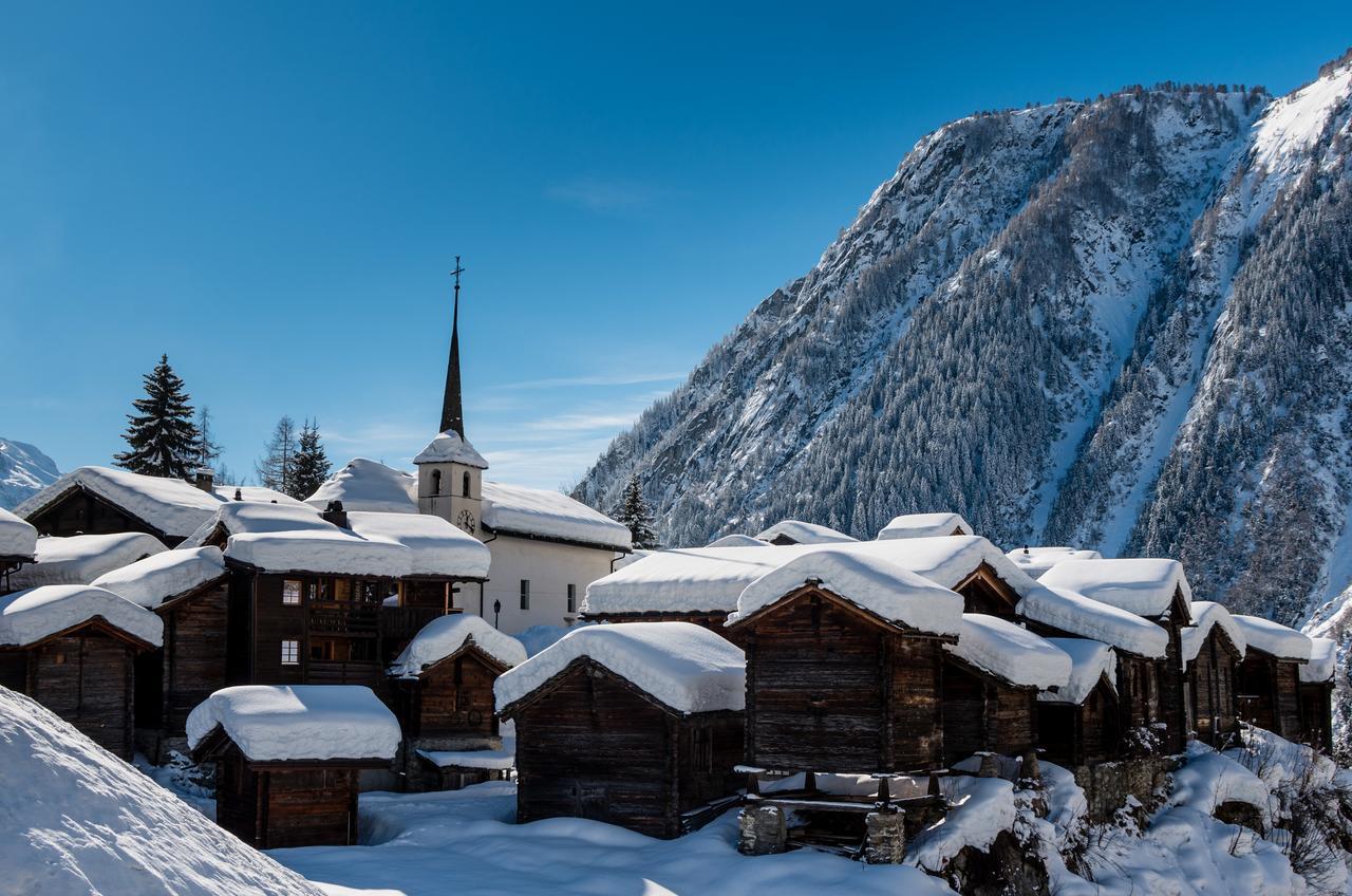 Bergquell Haus D Apartment Blatten bei Naters Exterior foto